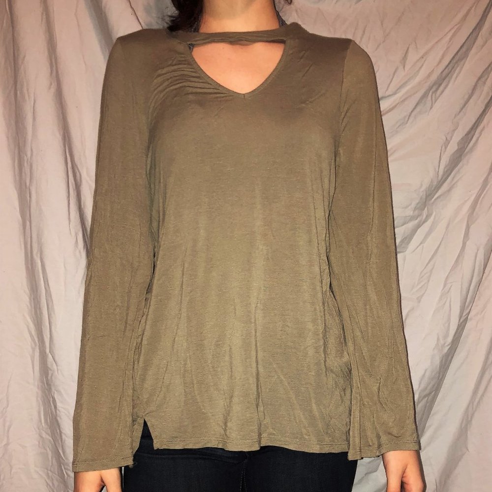 Women's Olive Green Long Sleeve